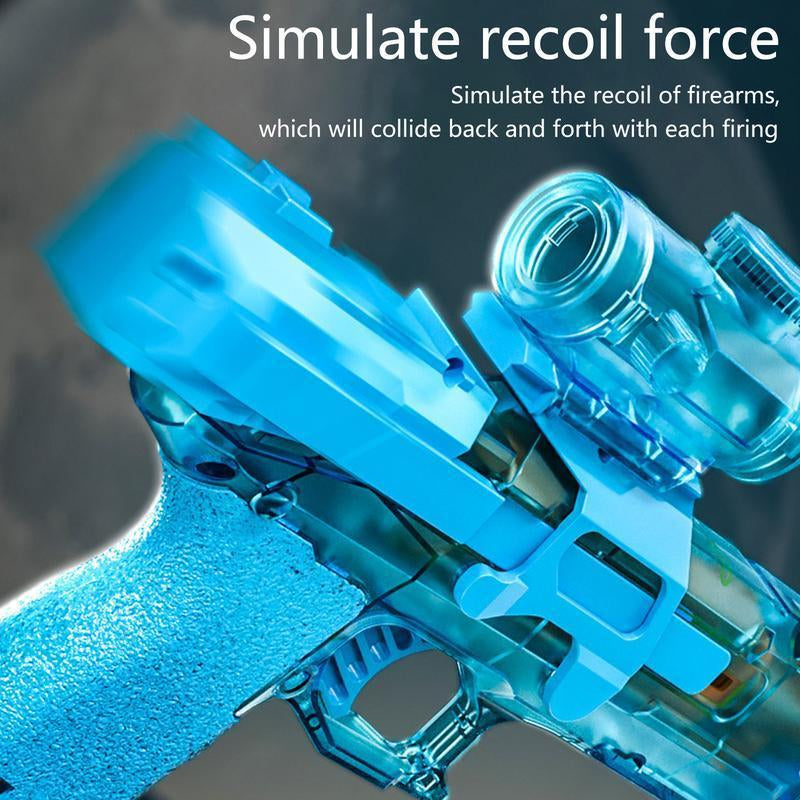 Electric Water Gun with Muzzle Light,Auto Water Gun Blaster,Squirt Gun Range 27-30 Ft,Outdoor Party Summer Water Guns Shooting Game Toy ,Ideal Watergun Gift for Kids & Adults.